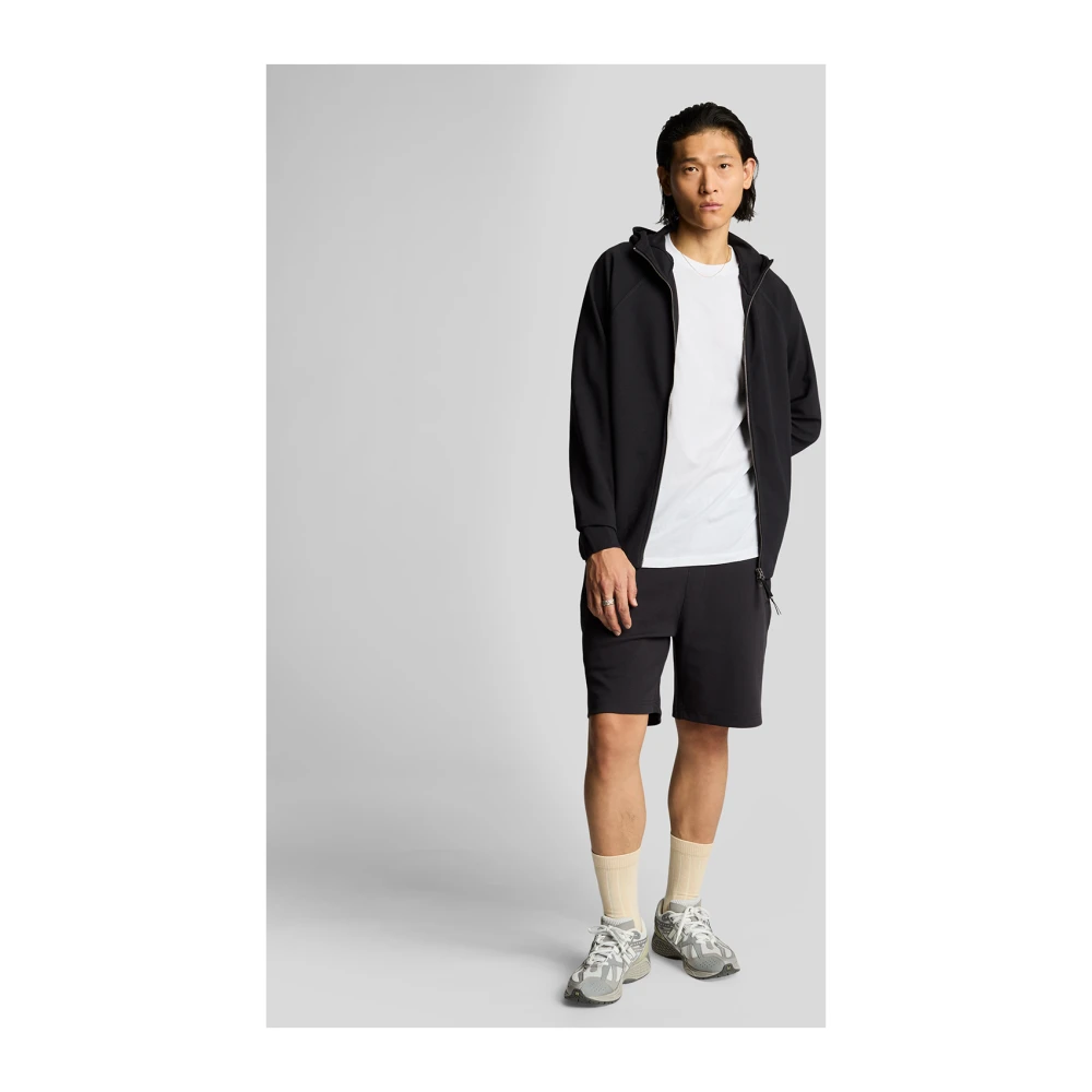 Lyle & Scott Mid Bottoms Diagonal Interlock Shorts Black Heren