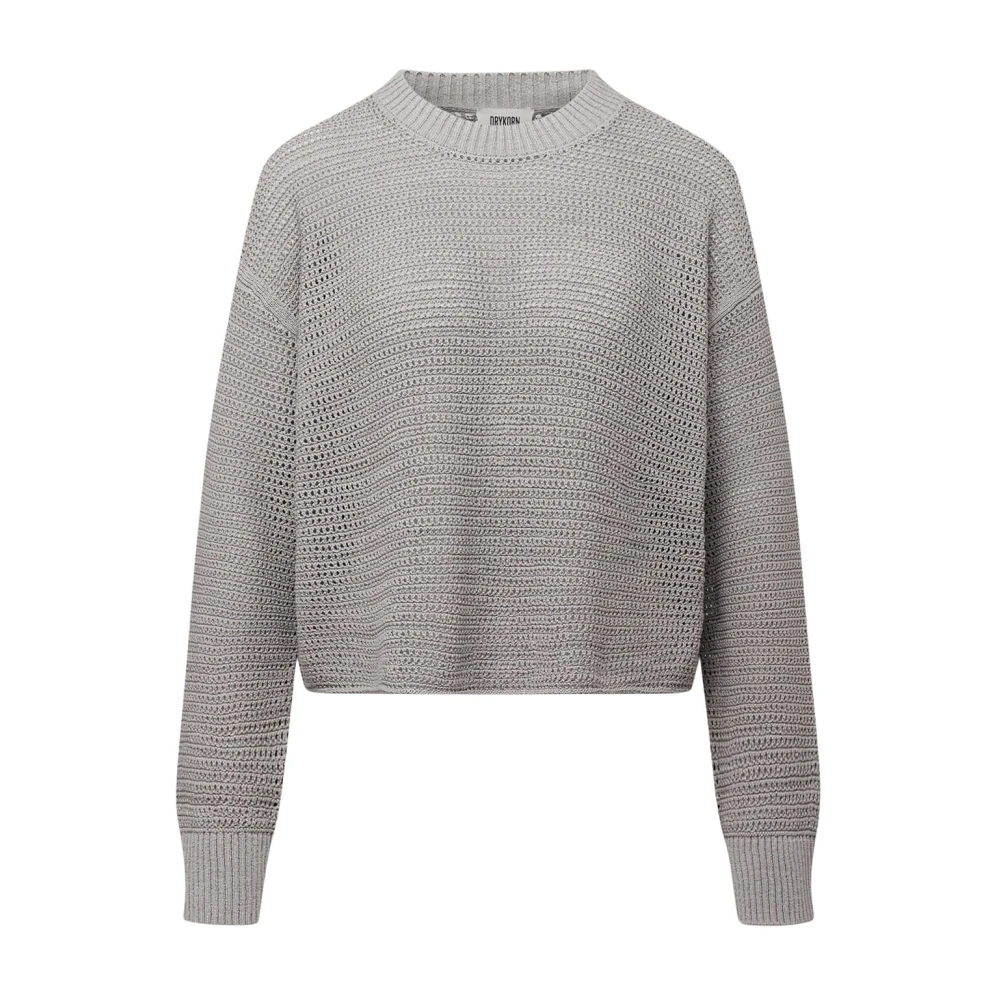 Drykorn Women's Gray Malese Pullover - Round-Neck Knitwear - S - Knitwear