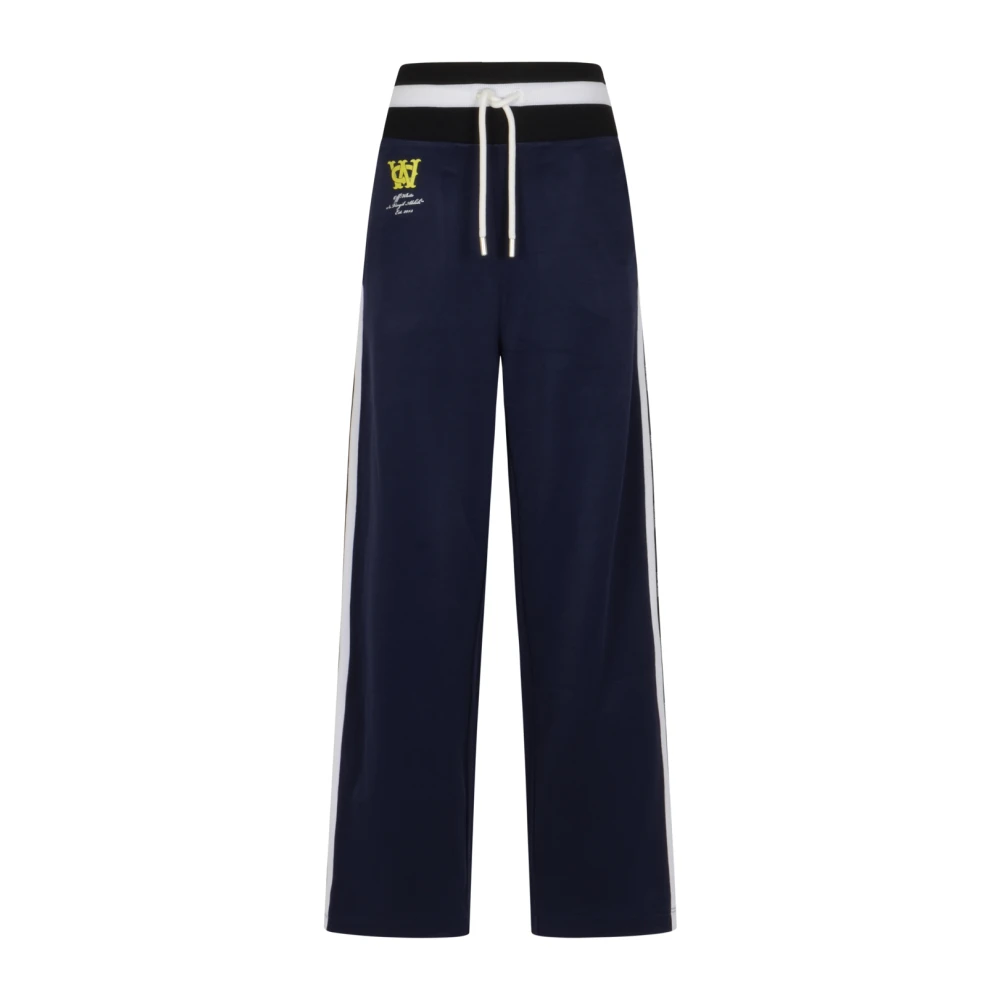 Off White Women's Blue Sweatpants, M, Track Serena Wide Trousers