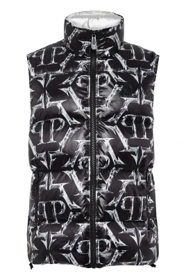 Nylon Puffer Vest Chrome