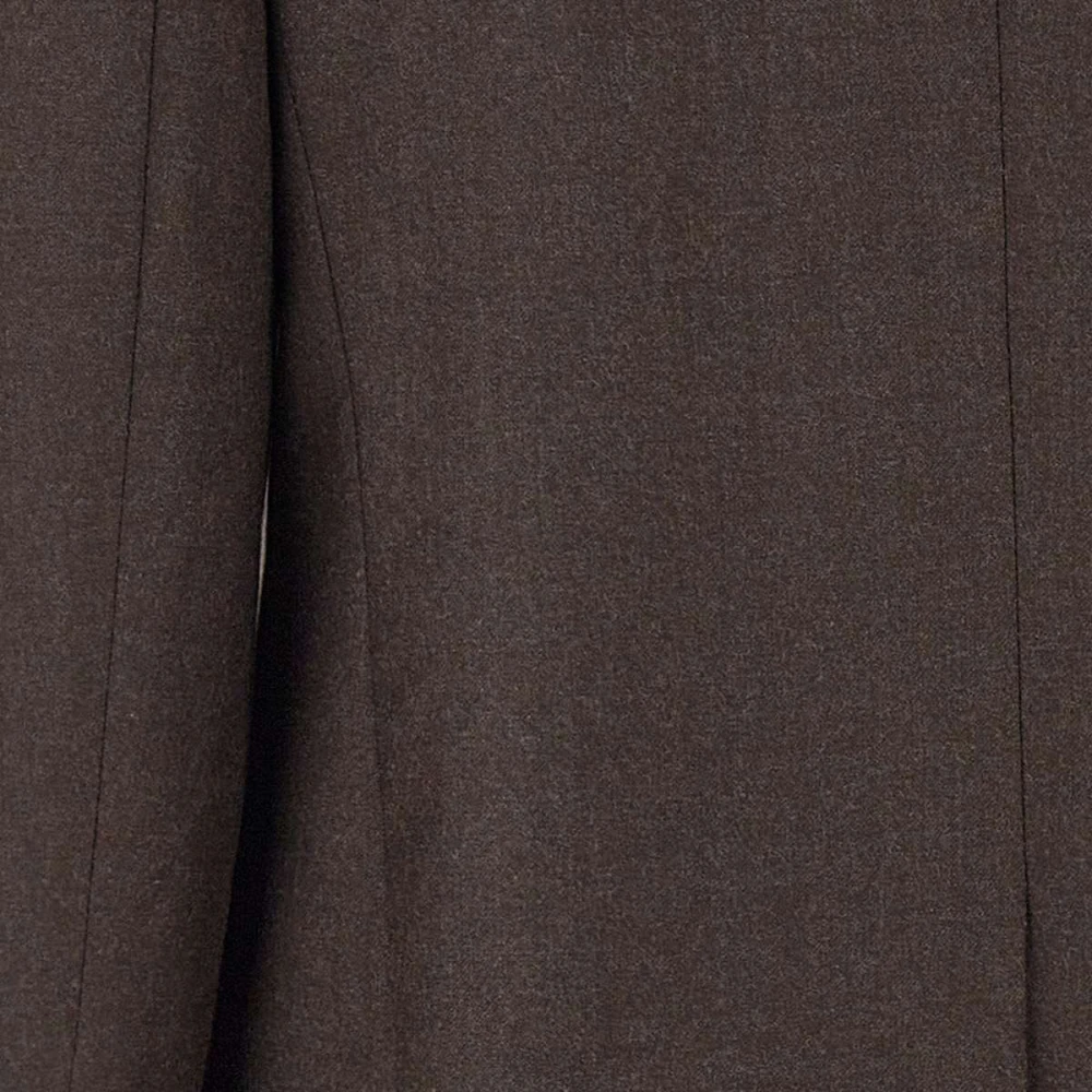 Theory Bruine Wol Boxy Double-Breasted Blazer Brown Dames