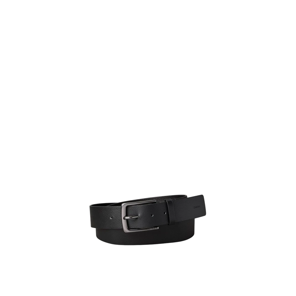 Calvin Klein Men's Black Belts, 95 Cm, Warmth Buckle Pebble 35Mm
