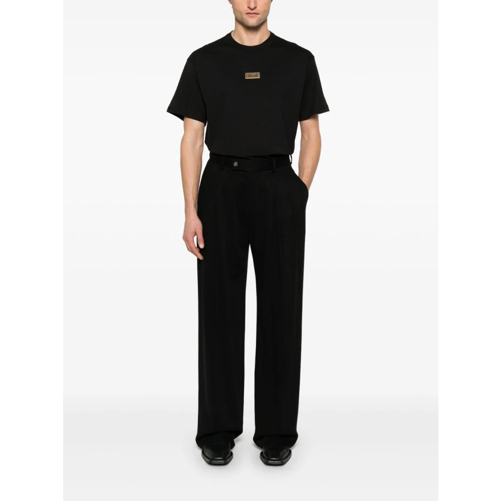 Versace Jeans Couture Zwarte Crew Neck T-shirts en Polos Black Heren