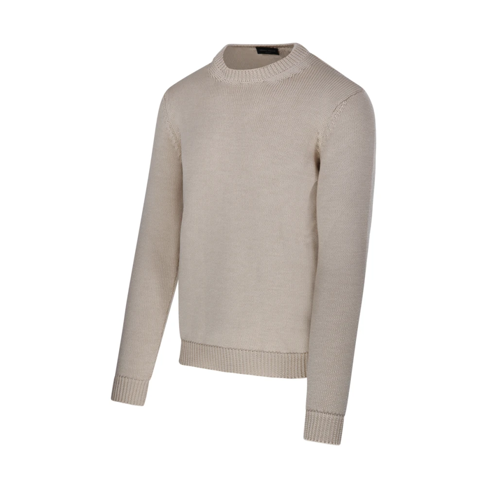 Roberto Collina Mandorla Ronde Hals Sweater Beige Heren