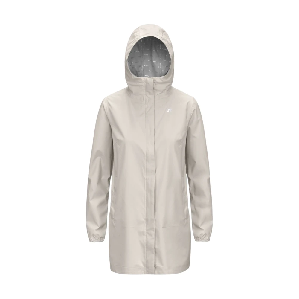 K-Way Women's Beige Sophie Stretch Dot Jacket - Rain Jackets - Xl - Jackets