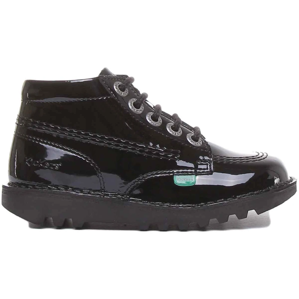 Kickers Unisex Black Kick Hi Zip Patent - Size 31 Kids - Image 5