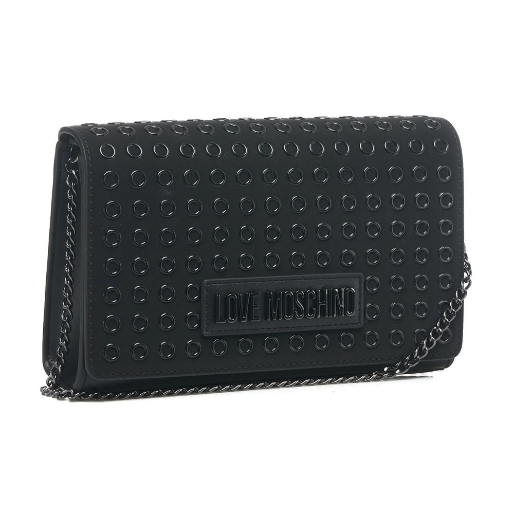 Love Moschino Zwarte Stud Schoudertas Black Dames