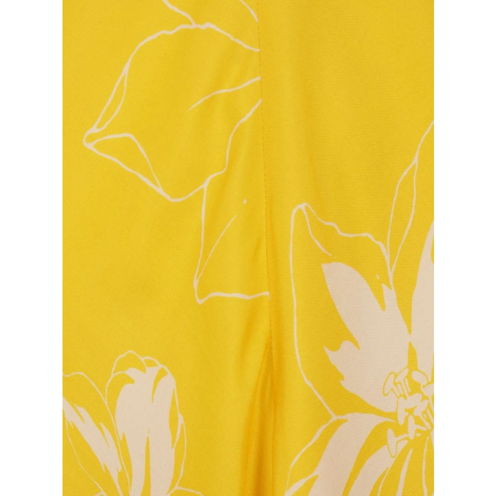 Raquel Diniz Bloemenprint Zijden Maxi Jurk Yellow Dames
