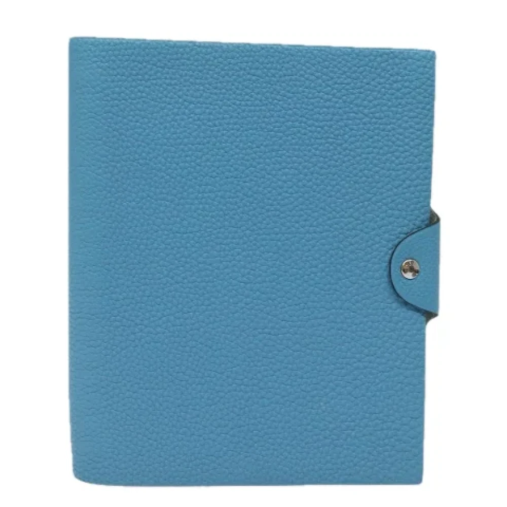 Hermès Vintage Pre-owned Leather home-office Blue Dames