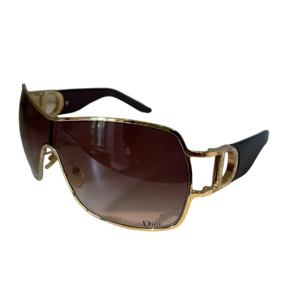 Dior Vintage Pre-owned Metal sunglasses Brown Dames