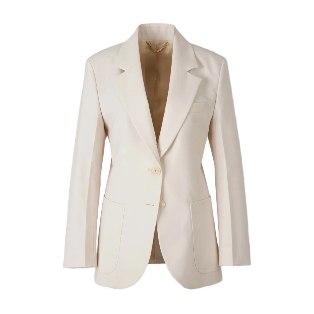 Victoria Beckham Women's White Blazers, Xs, Patch Pocket Blazer