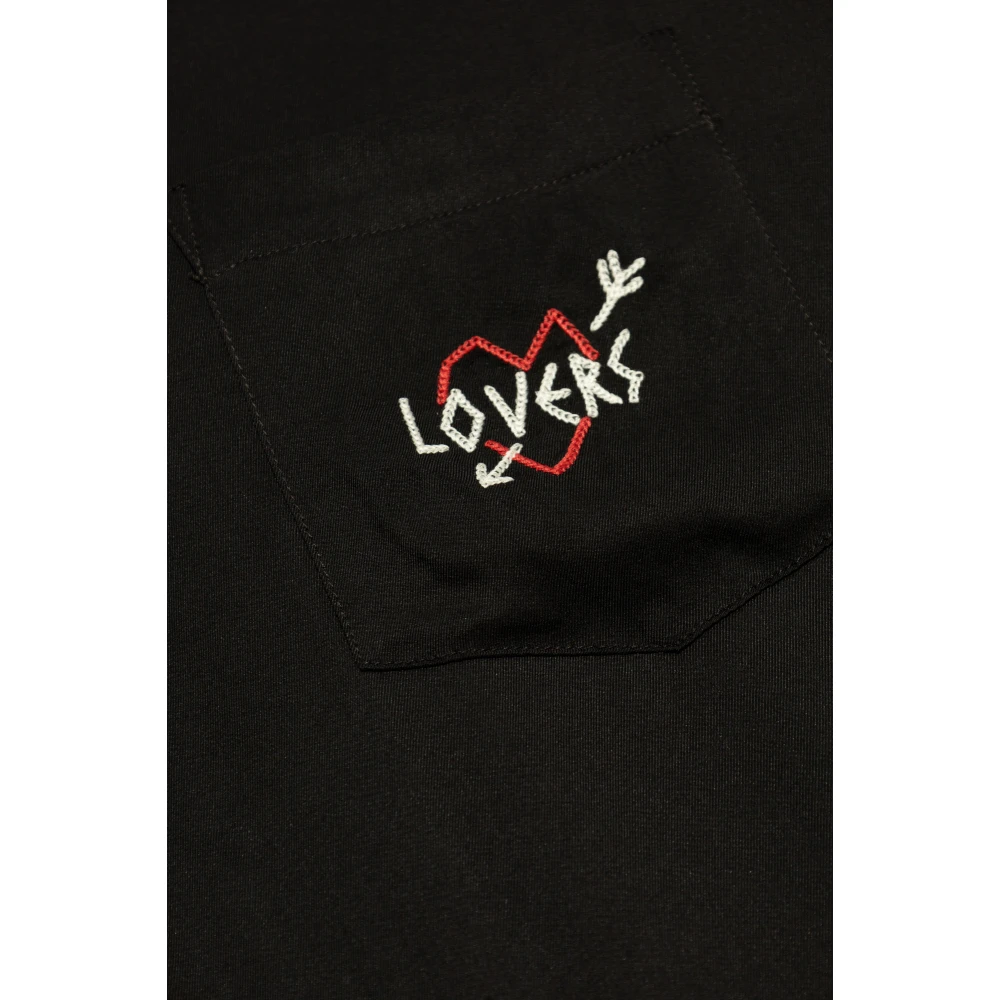 AllSaints Satijnen overhemd Lovers Black Heren