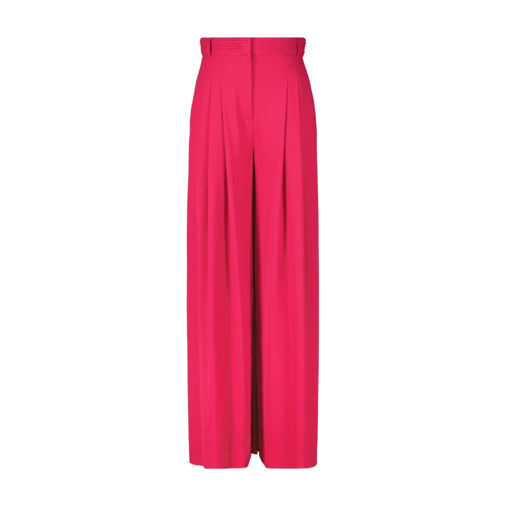 Marc Cain Wide Leg High Waist Byxor Pink, Dam