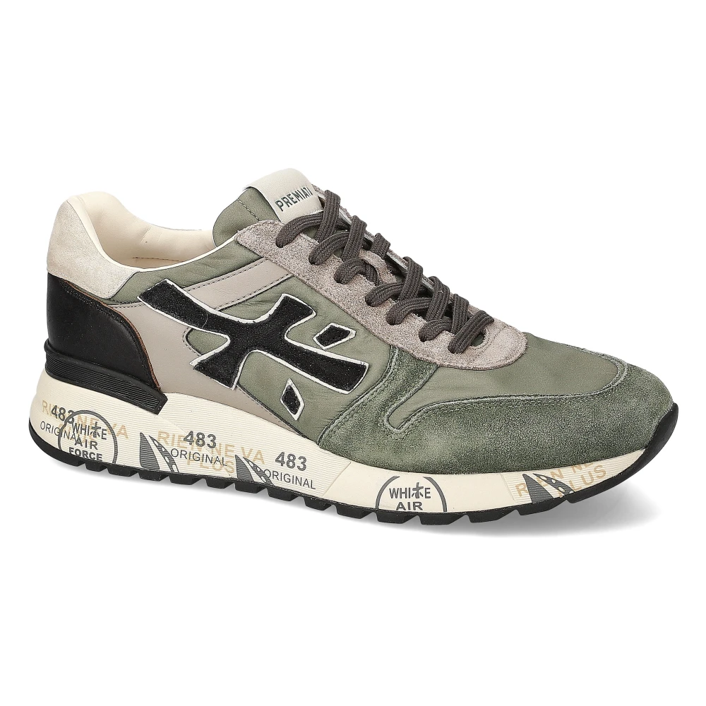 Premiata Casual lädersneakers med kontrasterande detaljer Multicolor, Herr