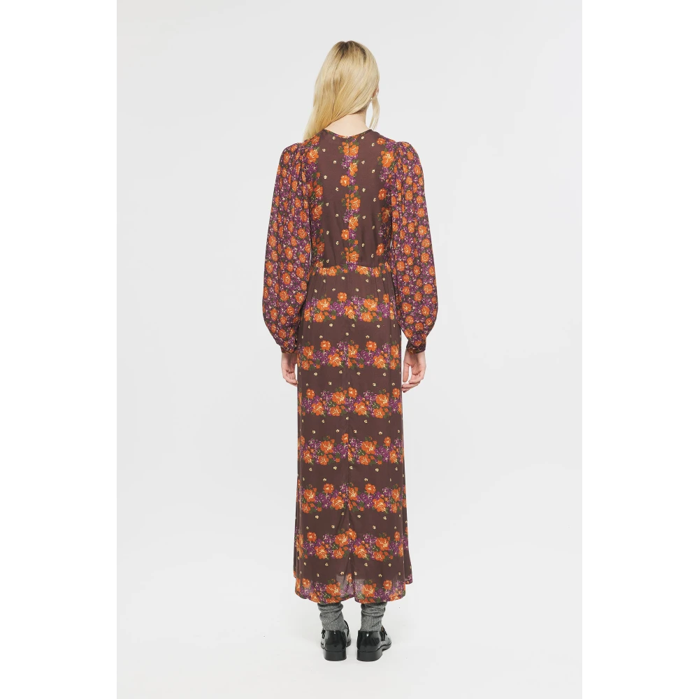 Antik batik Bruine Magalie Jurk Brown Dames