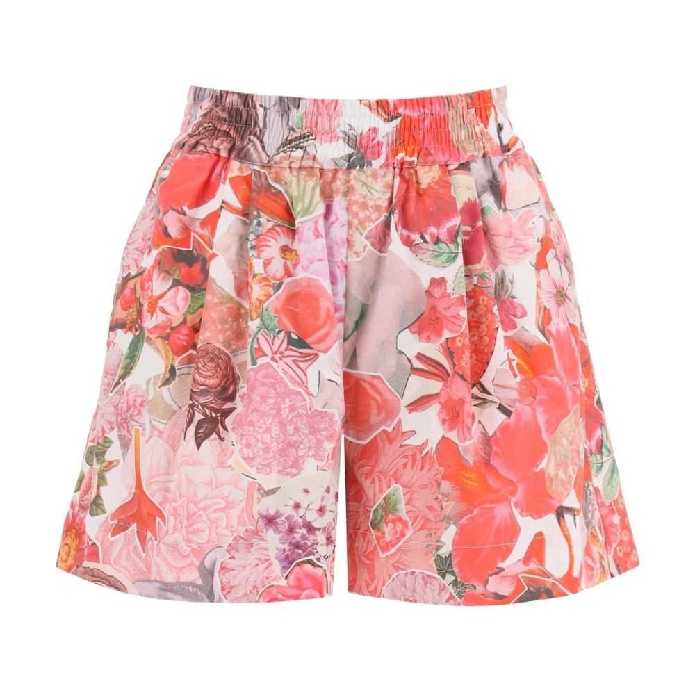 Marni Bloemenprint Hoge Taille Shorts Multicolor Dames