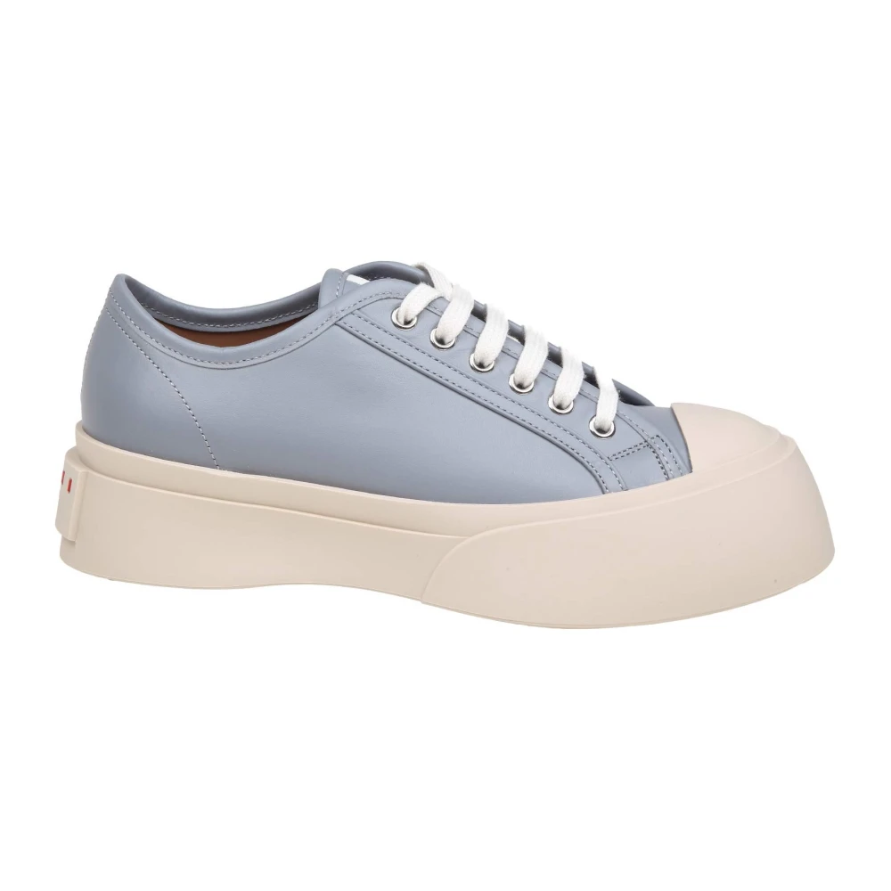 Marni Women's Gray Nappa Lace-Up Sneakers