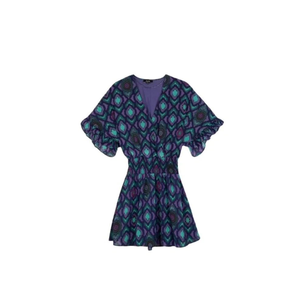 Alix The Label Kleurrijke Ikat Wikkeljurk Multicolor Dames