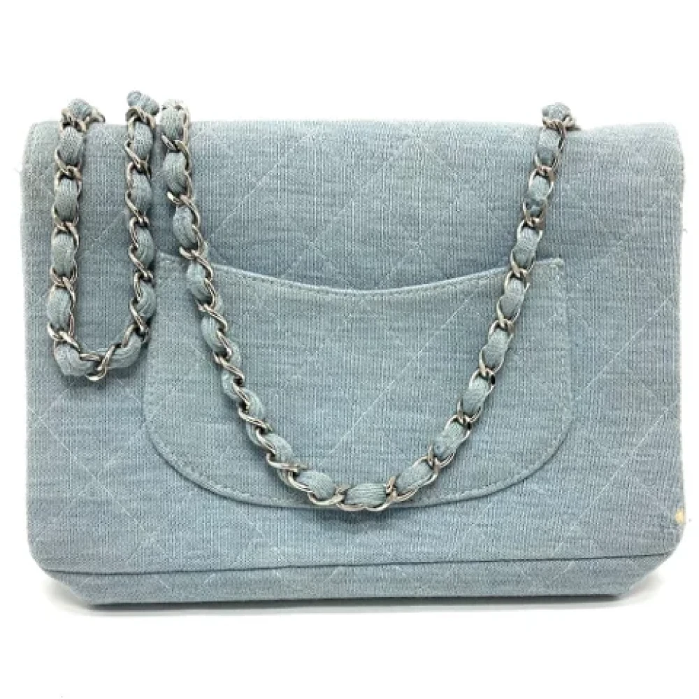 Chanel Vintage Pre-owned Cotton chanel-bags Blue Dames