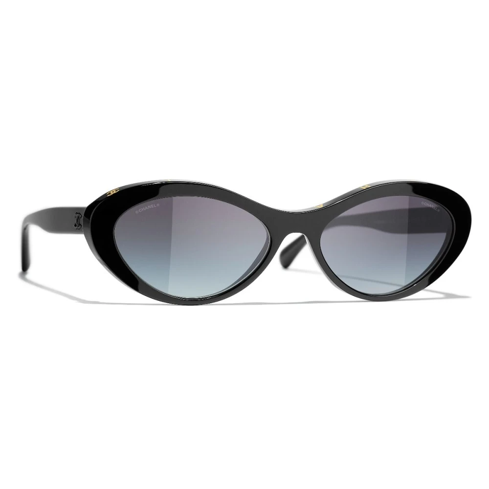 Chanel Women's Black Sunglasses, 57 Mm, Oval Sunglasses