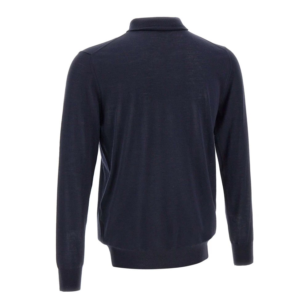 Kangra Merino Wol Coltrui Trui Blauw Blue Heren