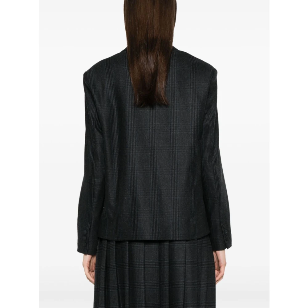 Remain Birger Christensen Stijlvolle Verborgen Knoop Blazer Gray Dames