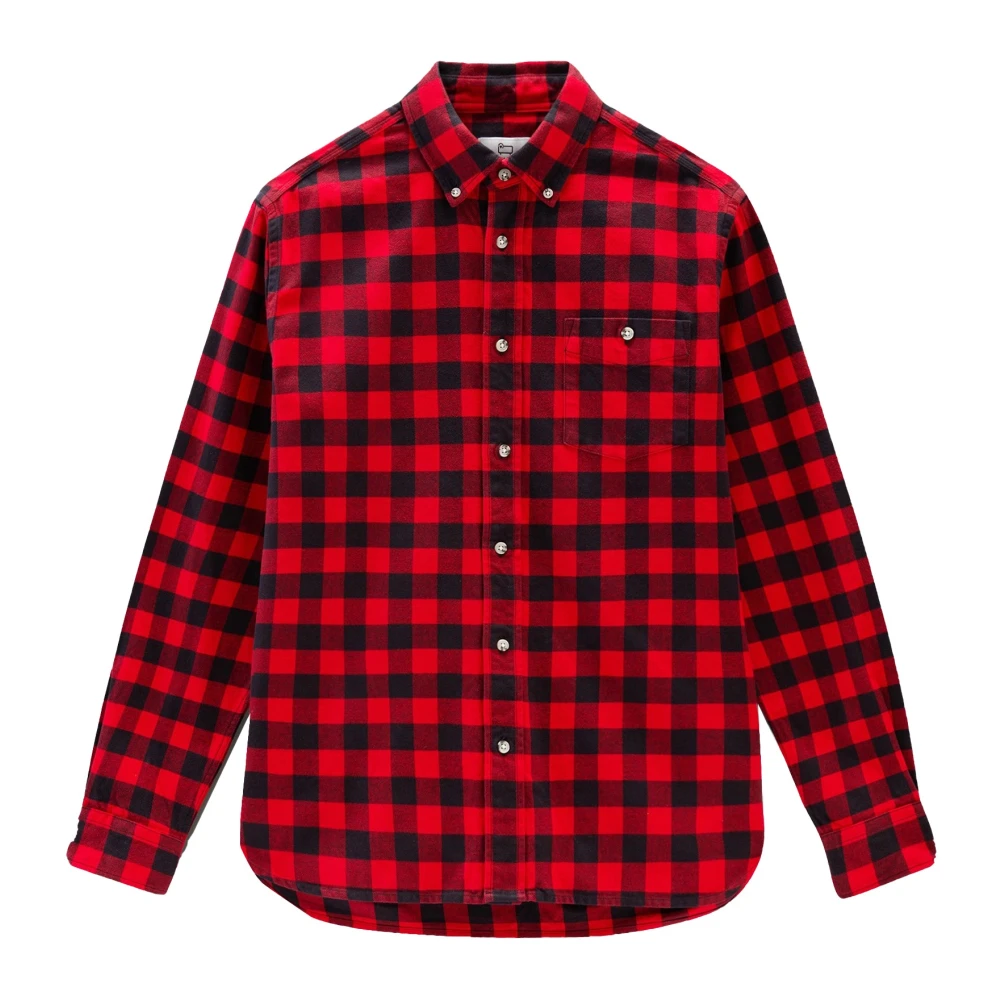 Woolrich Rutig Flanellskjorta Red, Herr