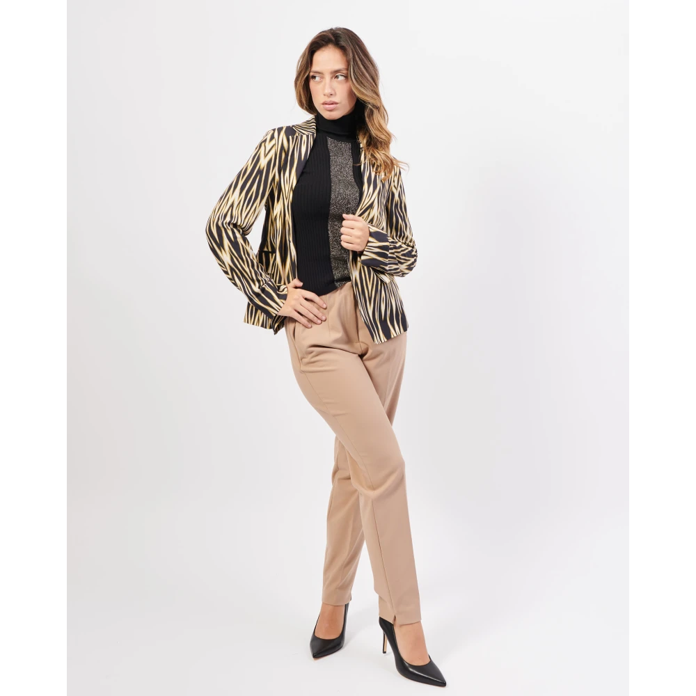 Gerry Weber Kleurrijke jas met enkele knoop Multicolor Dames