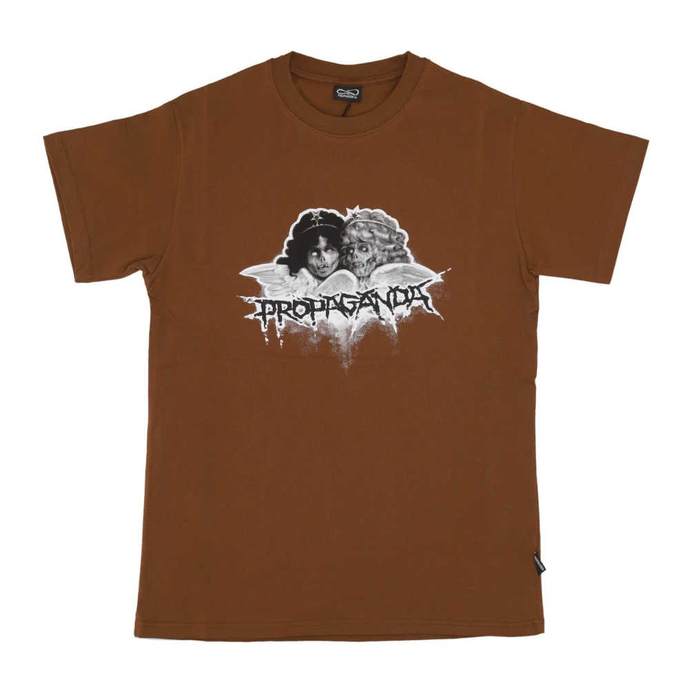Propaganda Bruine Heren Tee met Geborduurd Logo Brown Heren