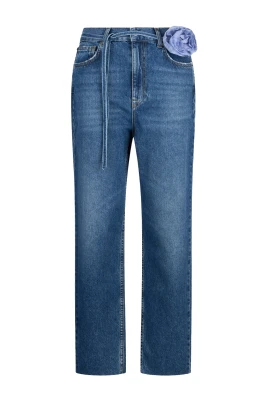 Jeans straight con cintura