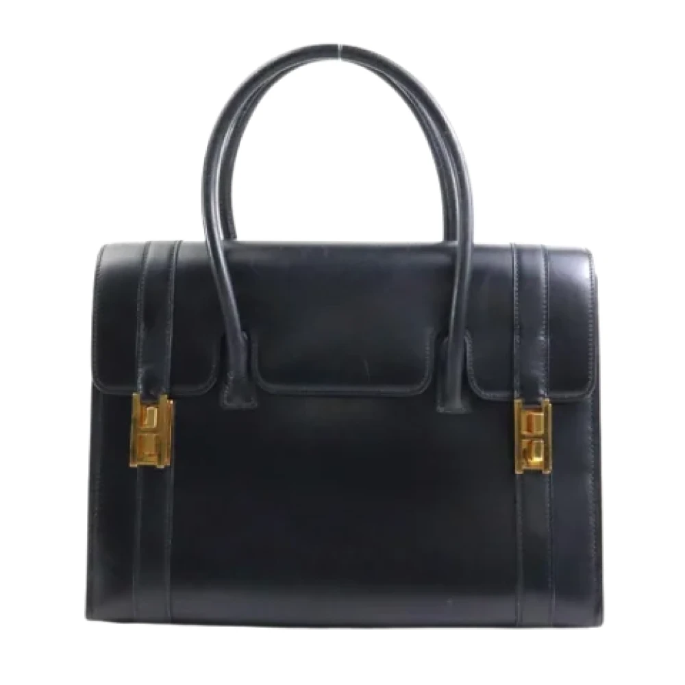 Hermès Vintage Pre-owned Leather handbags Black Dames