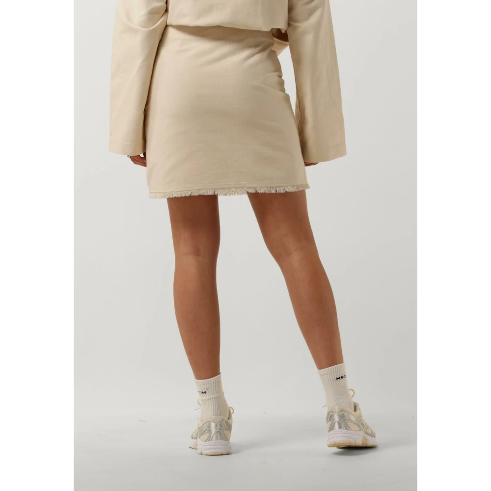 Modström Zandkleurige Mini Rok Ingridmd Stijl Beige Dames