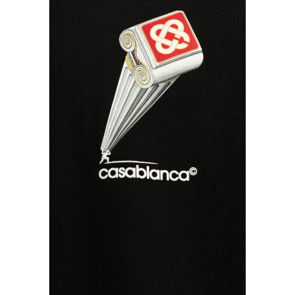Casablanca Bedrukt T-shirt Black Heren