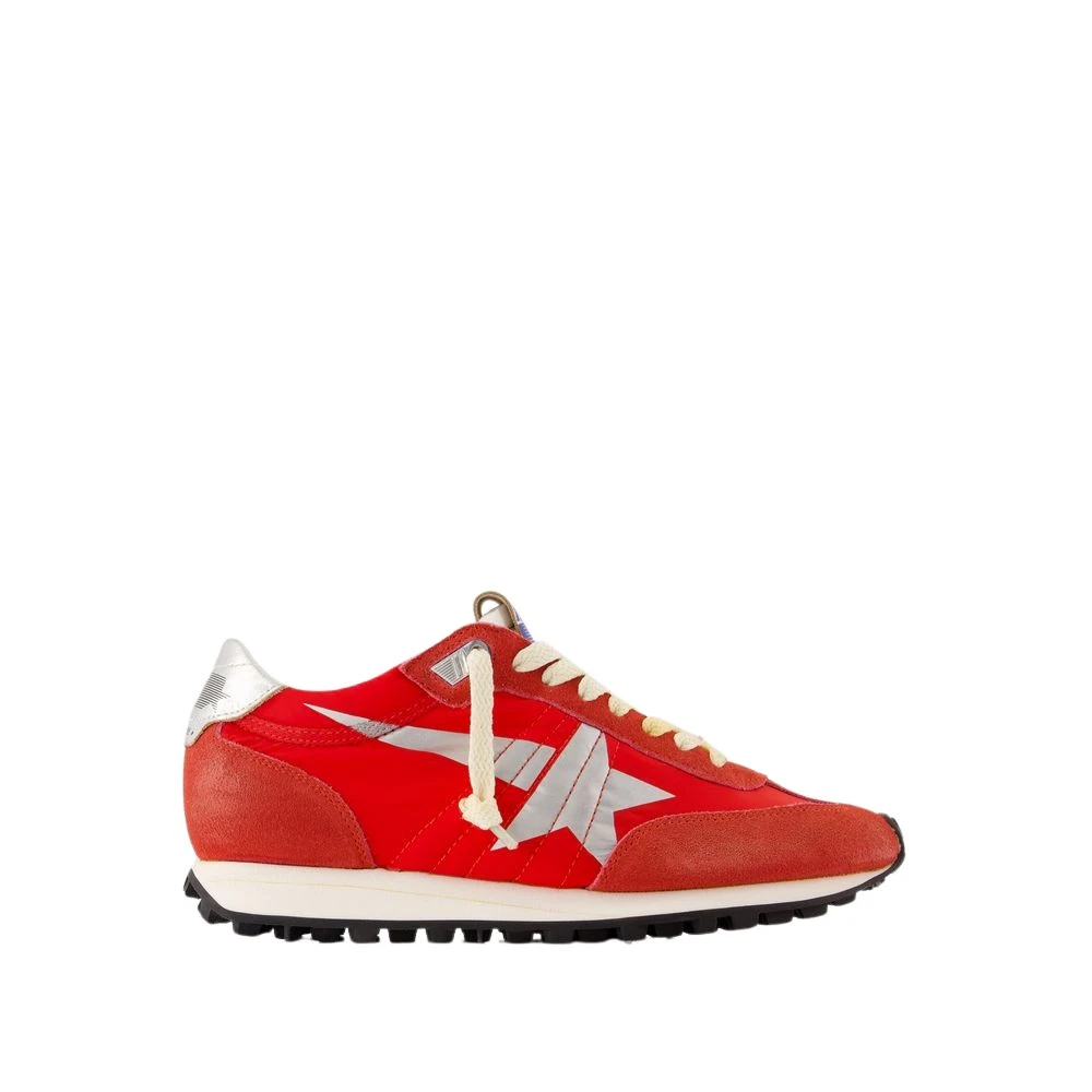 Golden Goose Women's Red Leather Running Marathon Sneakers