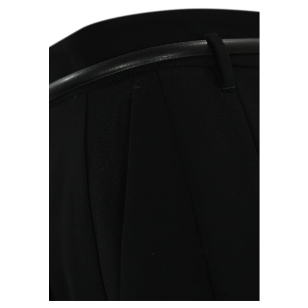 Max Mara Studio Zwarte hoge geplooide broek Black Dames