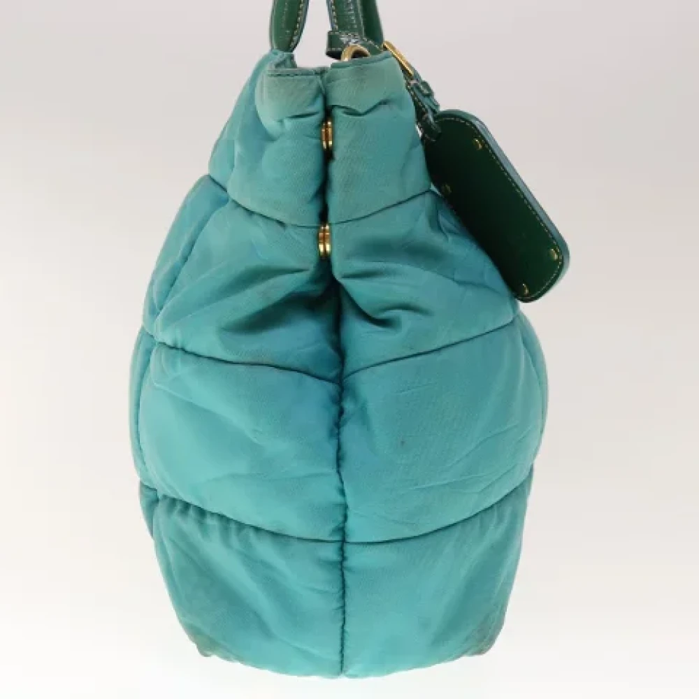 Prada Vintage Pre-owned Fabric handbags Blue Dames
