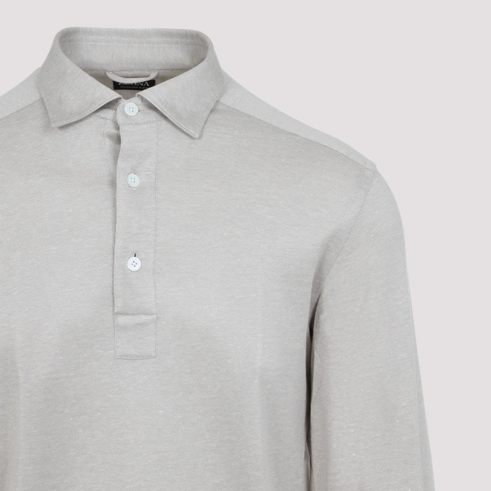 Ermenegildo Zegna Beige Medium Effen Overhemd Beige Heren
