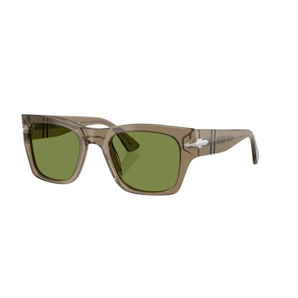Persol Unisex Green Po3384s 12284E Sunglasses Acetate Brown Squared Normal - Image 3