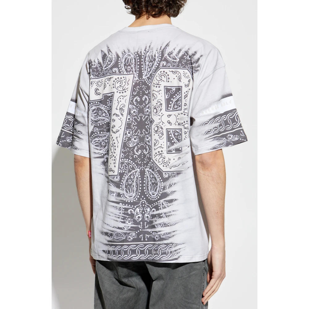 Diesel T-shirt T-Boxt-78 Gray Heren