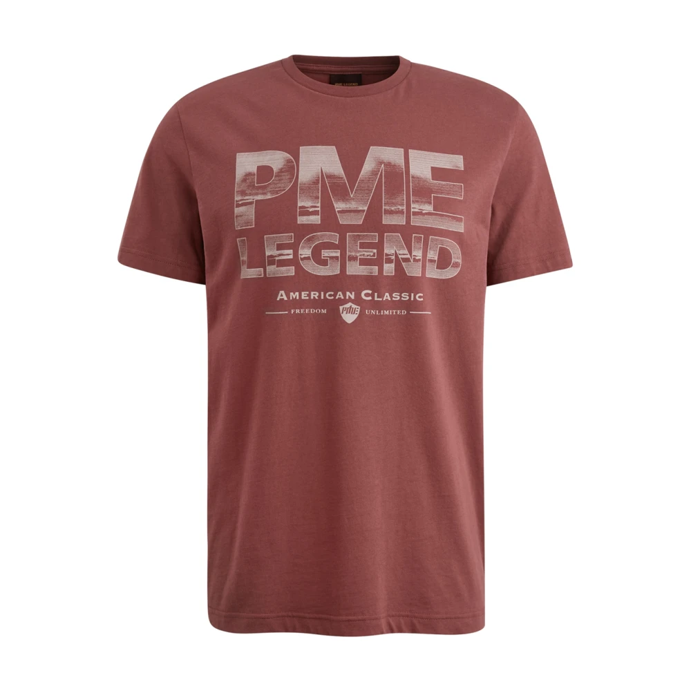 PME Legend Korte Mouw R-hals Jersey T-shirt Brown Heren
