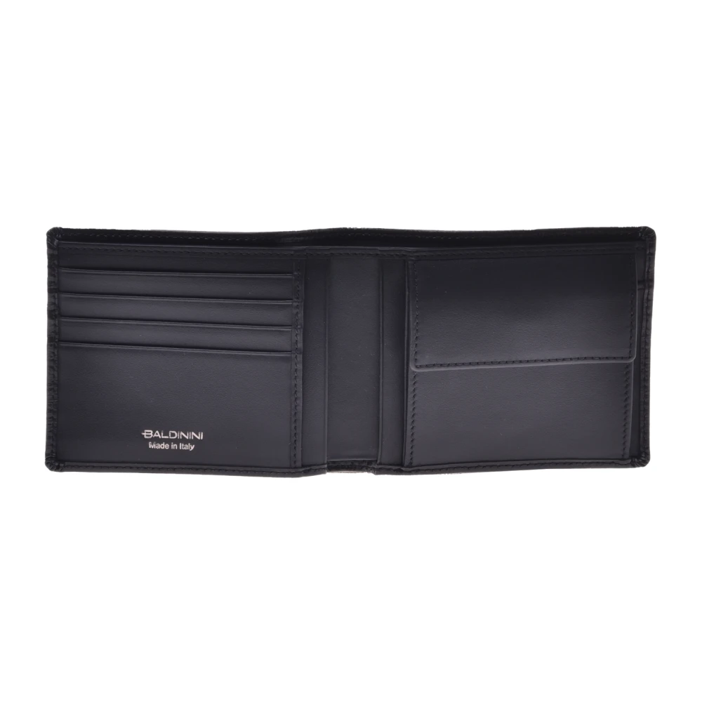 Baldinini Wallet in black palmellato leather Black Heren
