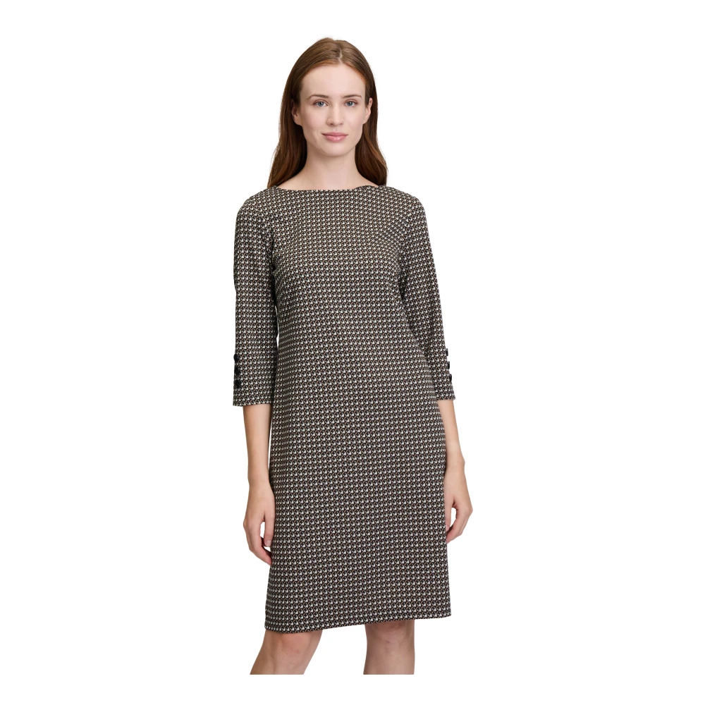 Betty Barclay Elegante geprinte kokerjurk Black Dames