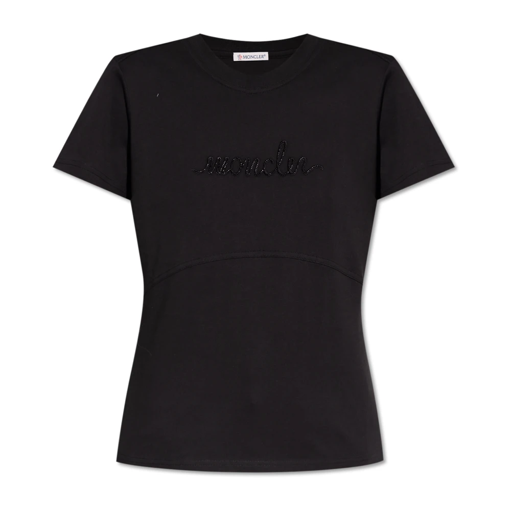 Moncler T-shirt met logo Black Dames
