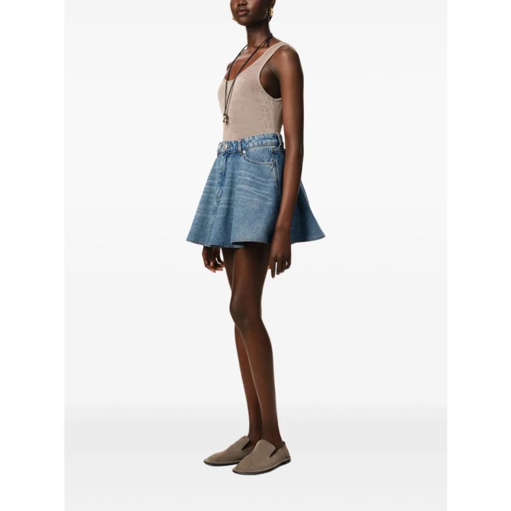 Ami Paris Blauwe Rok met Klassieke Stijl Blue Dames