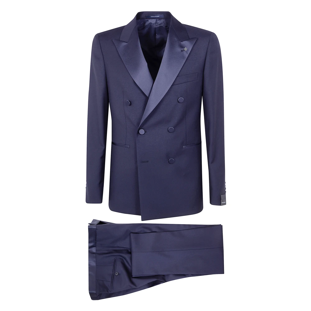 Tagliatore Men's Blue Double Breasted Suits, M, Sfbr10a01 Double-Breasted Suit
