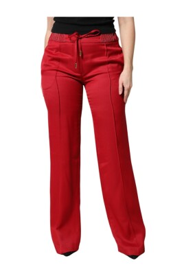 red-straight-fit-drawstring-pants