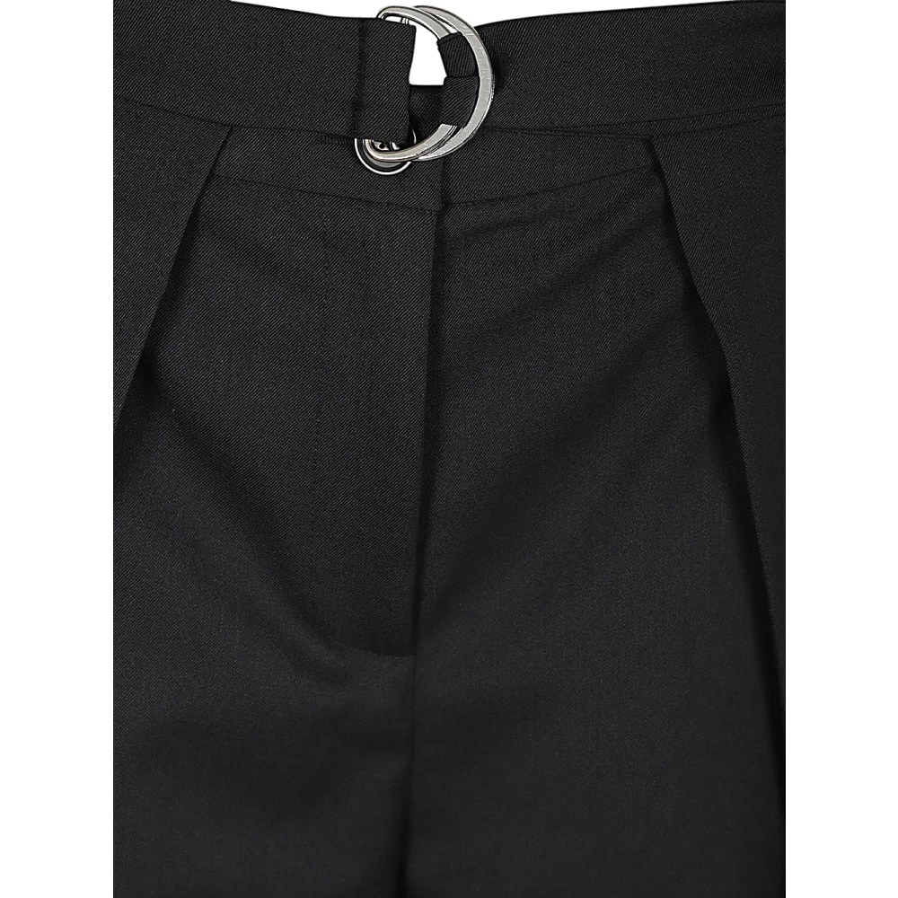 Erika Cavallini Zwarte Broek met Riem Black Dames