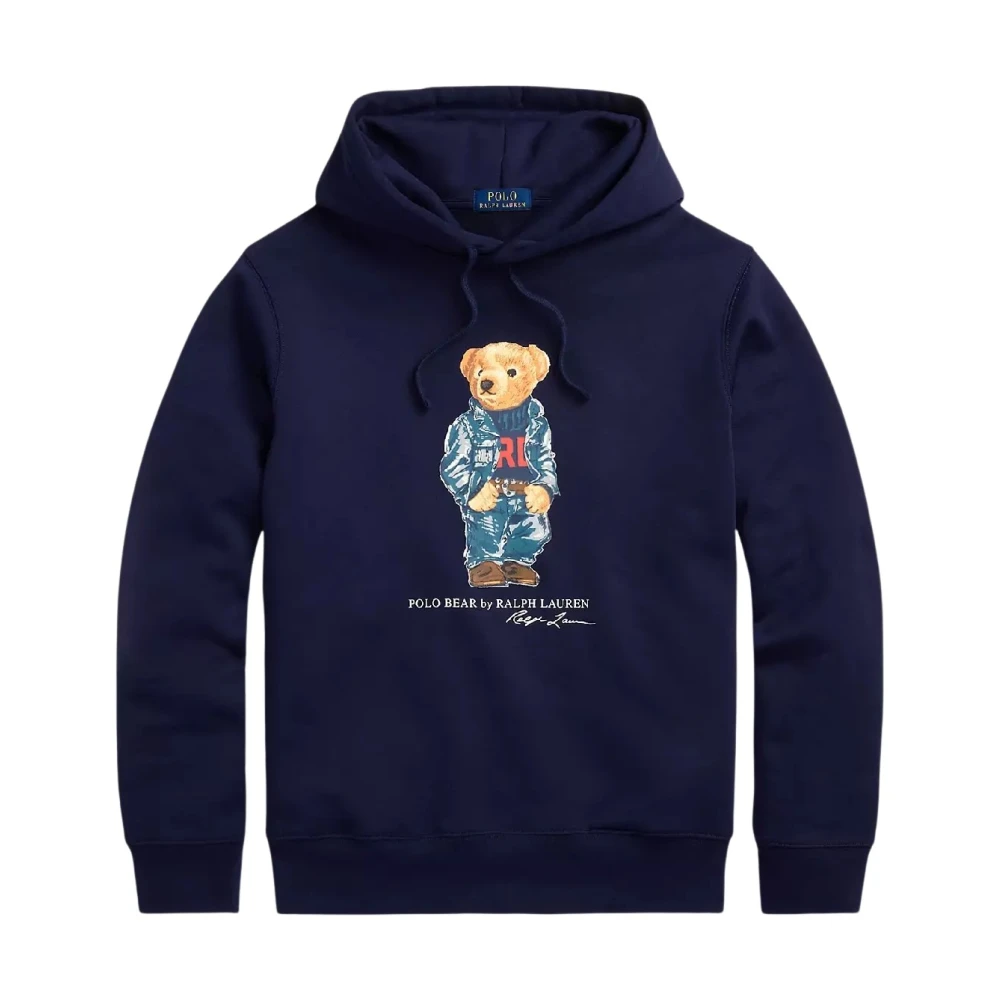 Ralph Lauren Navy polar fleece Polo Bear sweatshirt Blue Heren
