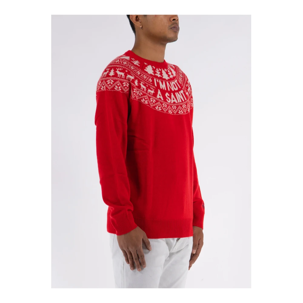MC2 Saint Barth Heron Reindeer Sweater Red Heren