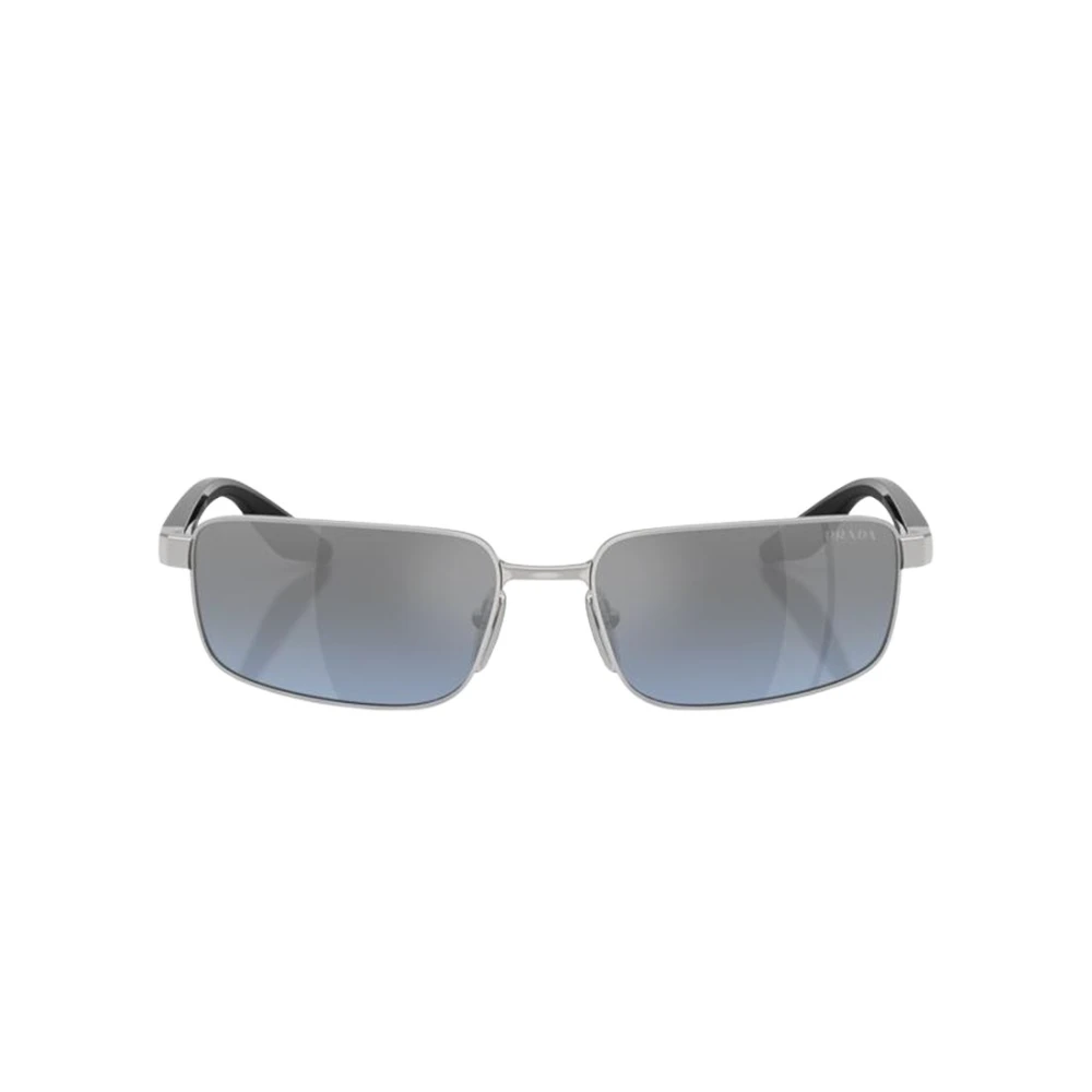 Prada Linea Rossa Silver Ps B54s 1Bc11a Man Sunglasses Metal Squared Normal Mirrored - Image 3